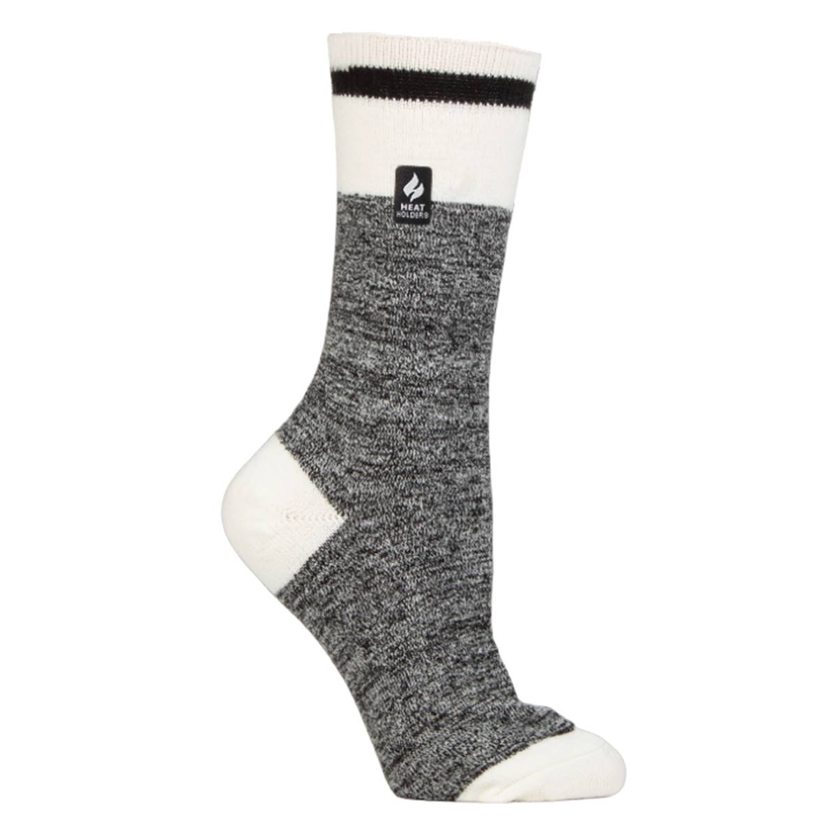 Womens Heat Holders(R) Lana Ultra Cream Block Twist Crew Socks