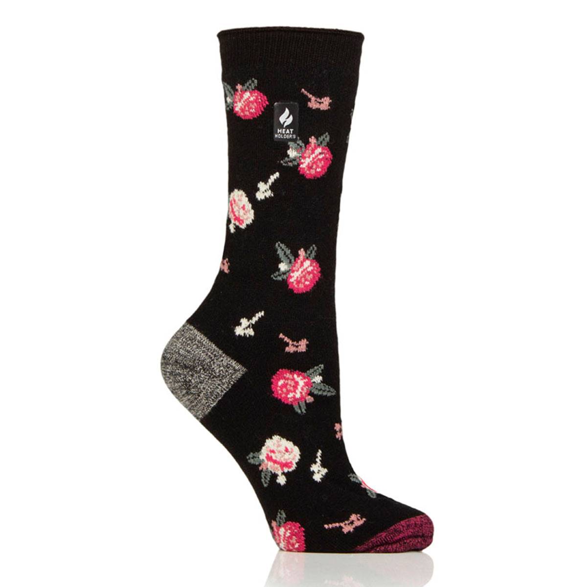 Womens Heat Holders(R) Eliza Ultra(tm) Lite Floral Crew Socks