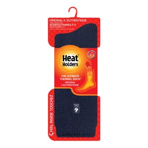 Womens Heat Holders(R) Camellia Solid Crew Socks - Navy alternate view