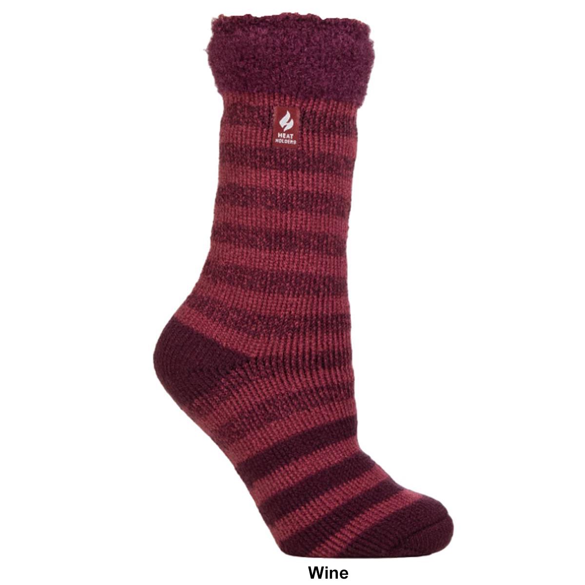 Womens Heat Holders Avery Stripe Crew Socks