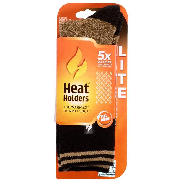 Mens Heat Holders(R) Lite Rowen Block Twist Crew Socks