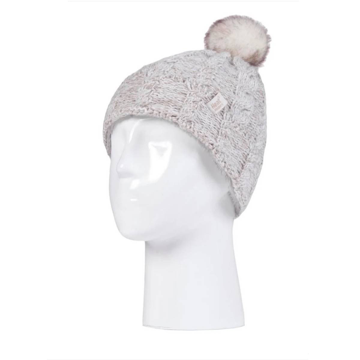 Girls Heat Holders(R) Glacier Peak Pom Pom Cable Hat