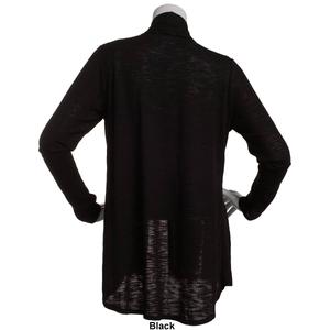 Womens Cure Long Sleeve Crochet Panel Open Front Cardigan alternate view