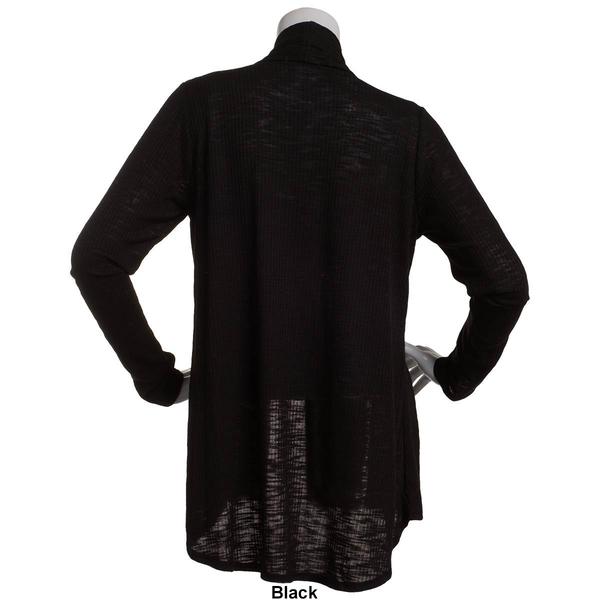 Womens Cure Long Sleeve Crochet Panel Open Front Cardigan alternate view