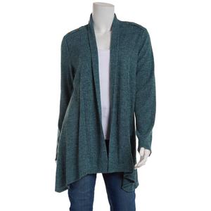 Womens Cure Open Front w/Shoulder Buttons Solid Cardigan alternate view