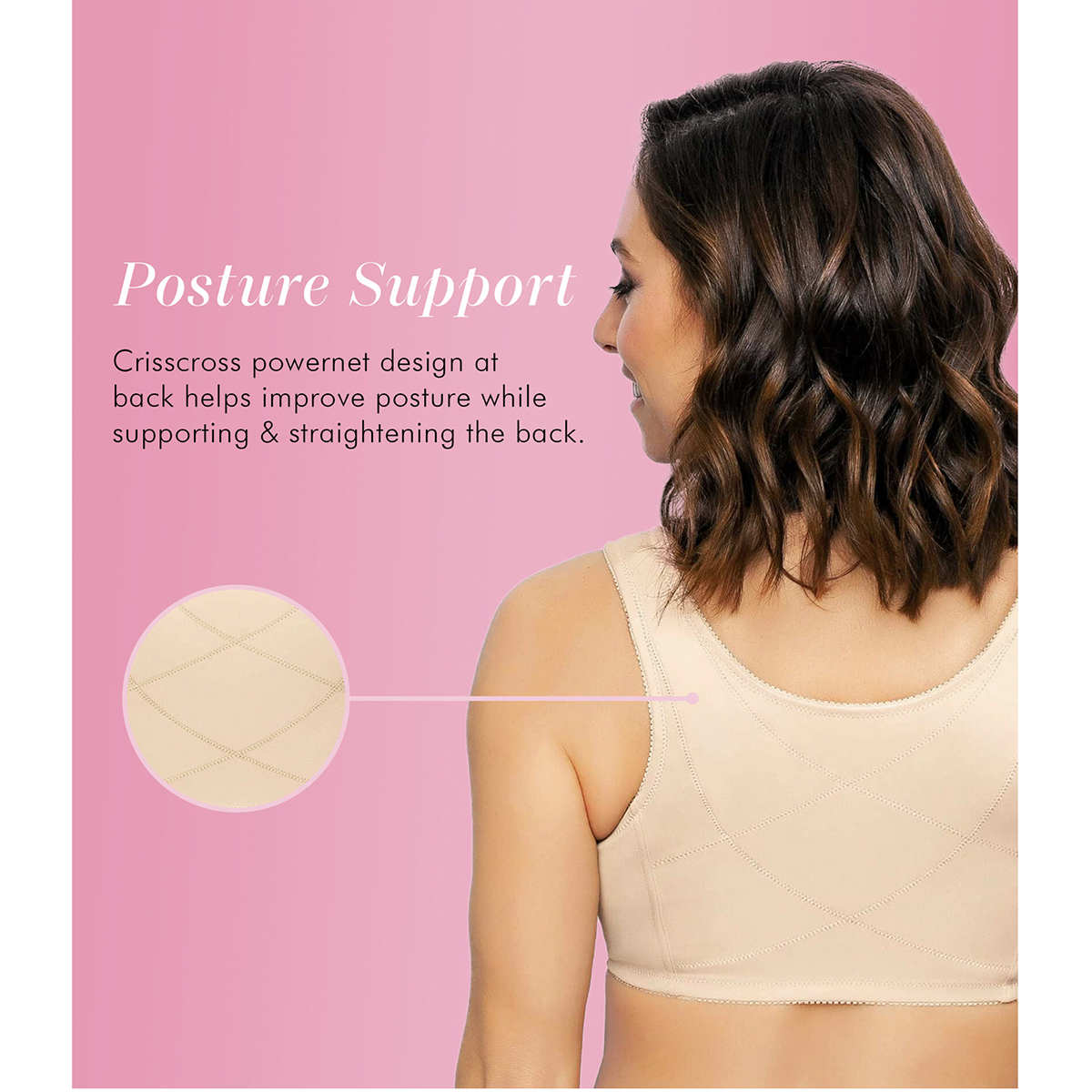 Womens Exquisite Form Fully(R) Front Close Wire-Free Posture Bra