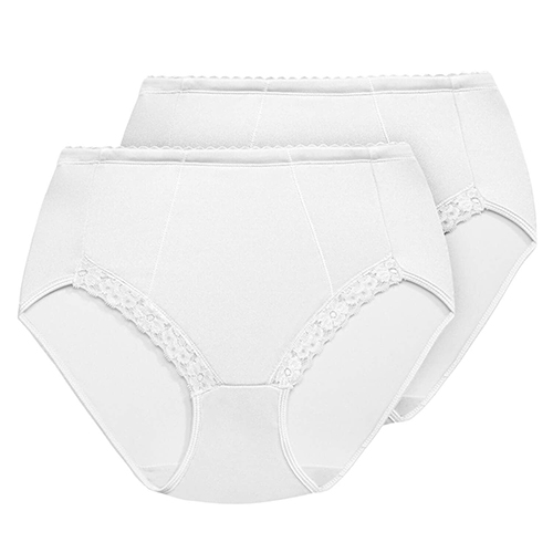 Womens Exquisite Form 2pk. Medium Control Lace Briefs 51070261A