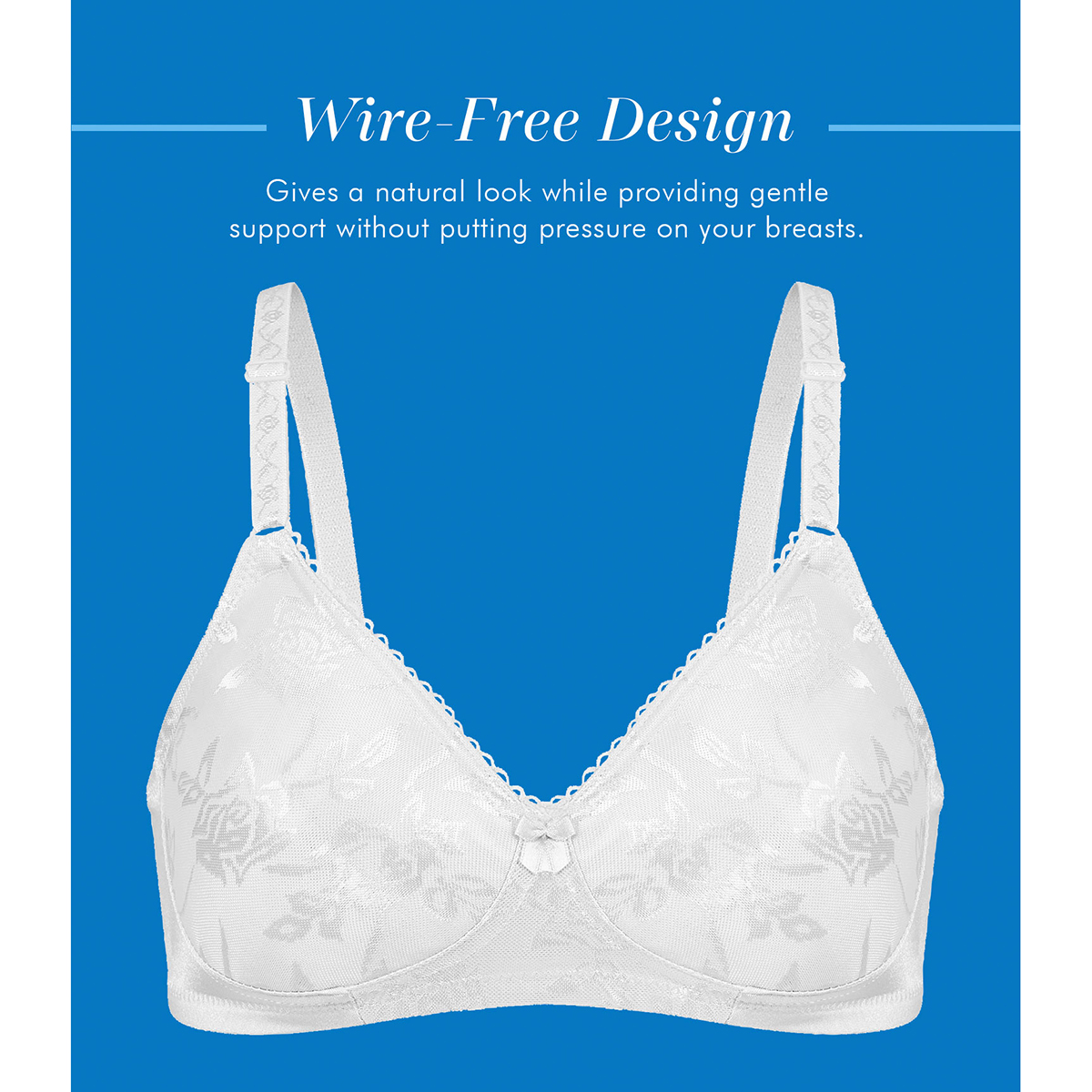 Womens Bestform Floral Jacquard Wire-Free Soft Cup Bra 5006222