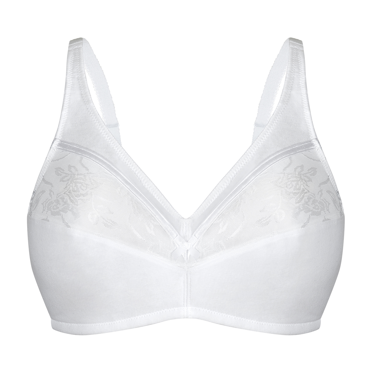 Womens Bestform Floral Trim Wire-Free Cotton Bra 5006233