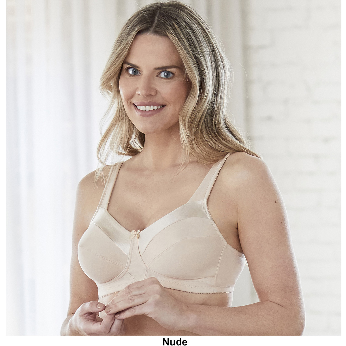 Womens Bestform Satin Trim Wire-Free Cotton Bra 5006715