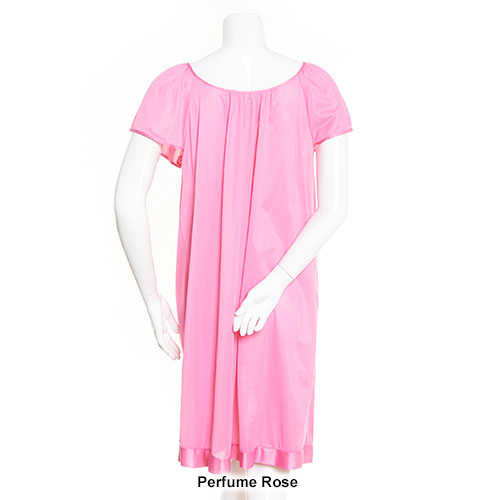 Womens Exquisite Form Solid Flutter Sleeve Nightgown