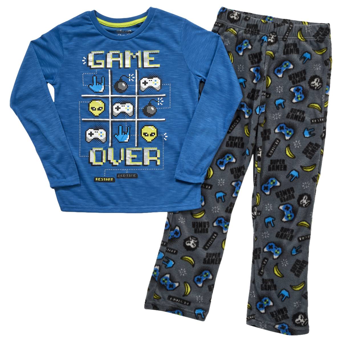 Boys Sleep On It 2pc. Minky Gaming Pajama Set - Blue