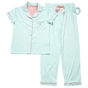 Girls (7-16) Sleep On It(R) 3pc. Stripe Short Sleeve Pajama Set alternate view