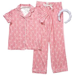 Girls (7-16) True Religion 2pc. Short Sleeve Stripe Pajama Set alternate view