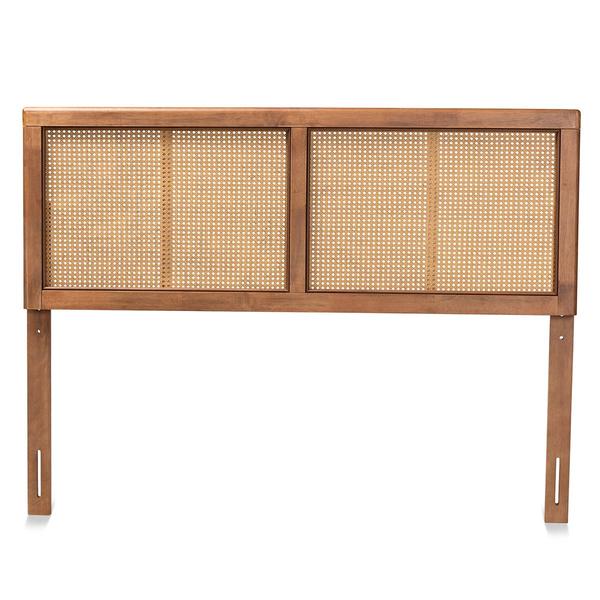 Baxton Studio Gilbert Ash Walnut Finished Wood Headboard alternate view