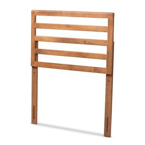 Baxton Studio Akemi Ash Walnut Finished Wood Twin Size Headboard