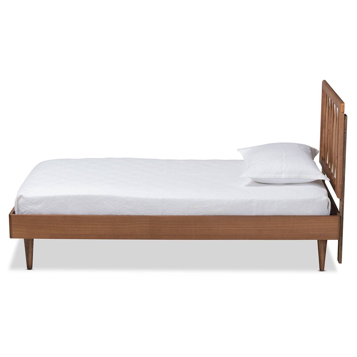 Baxton Studio Sora Ash Walnut Wood Twin Size Platform Bed