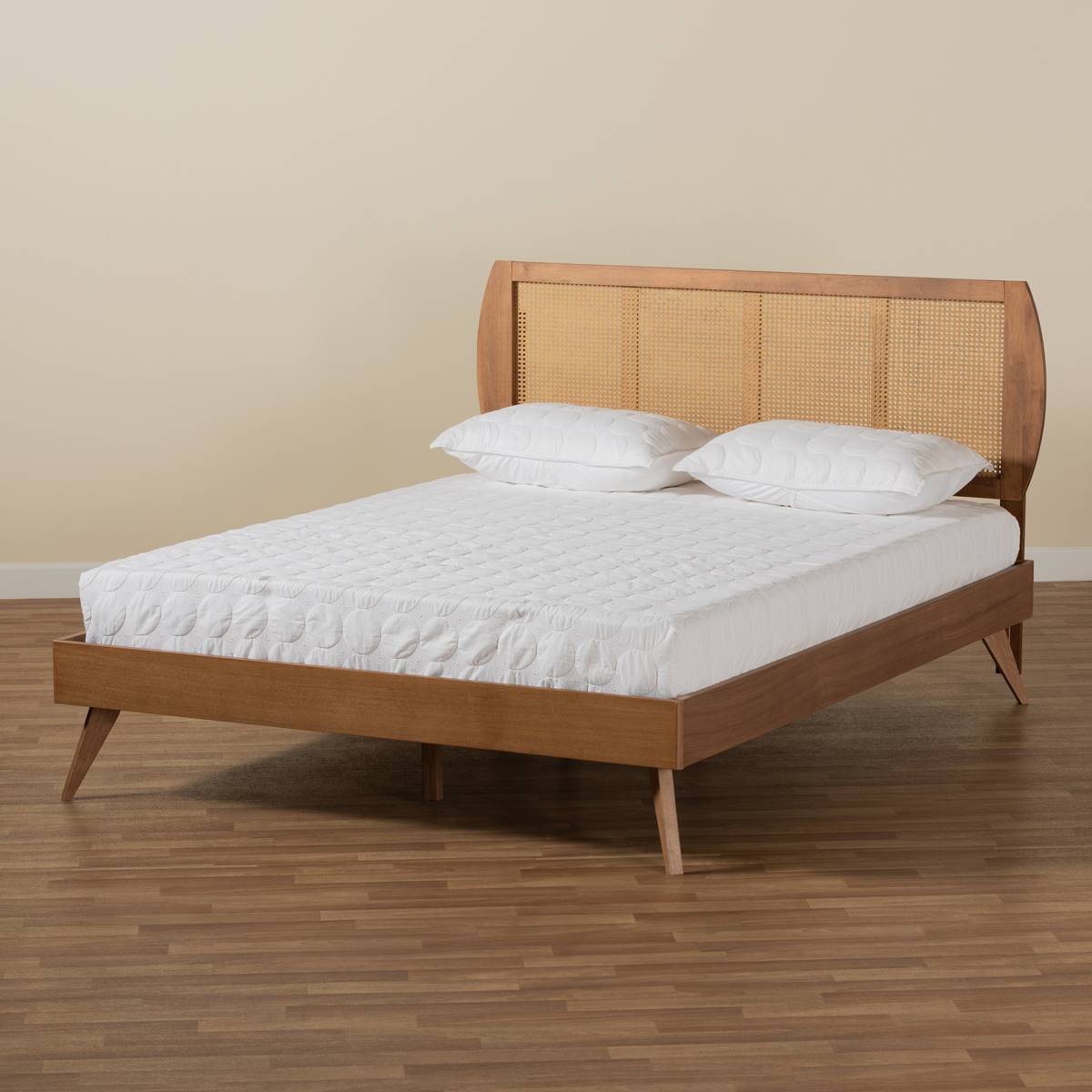 Baxton Studio Asam Modern Walnut Brown Wood Platform Bed