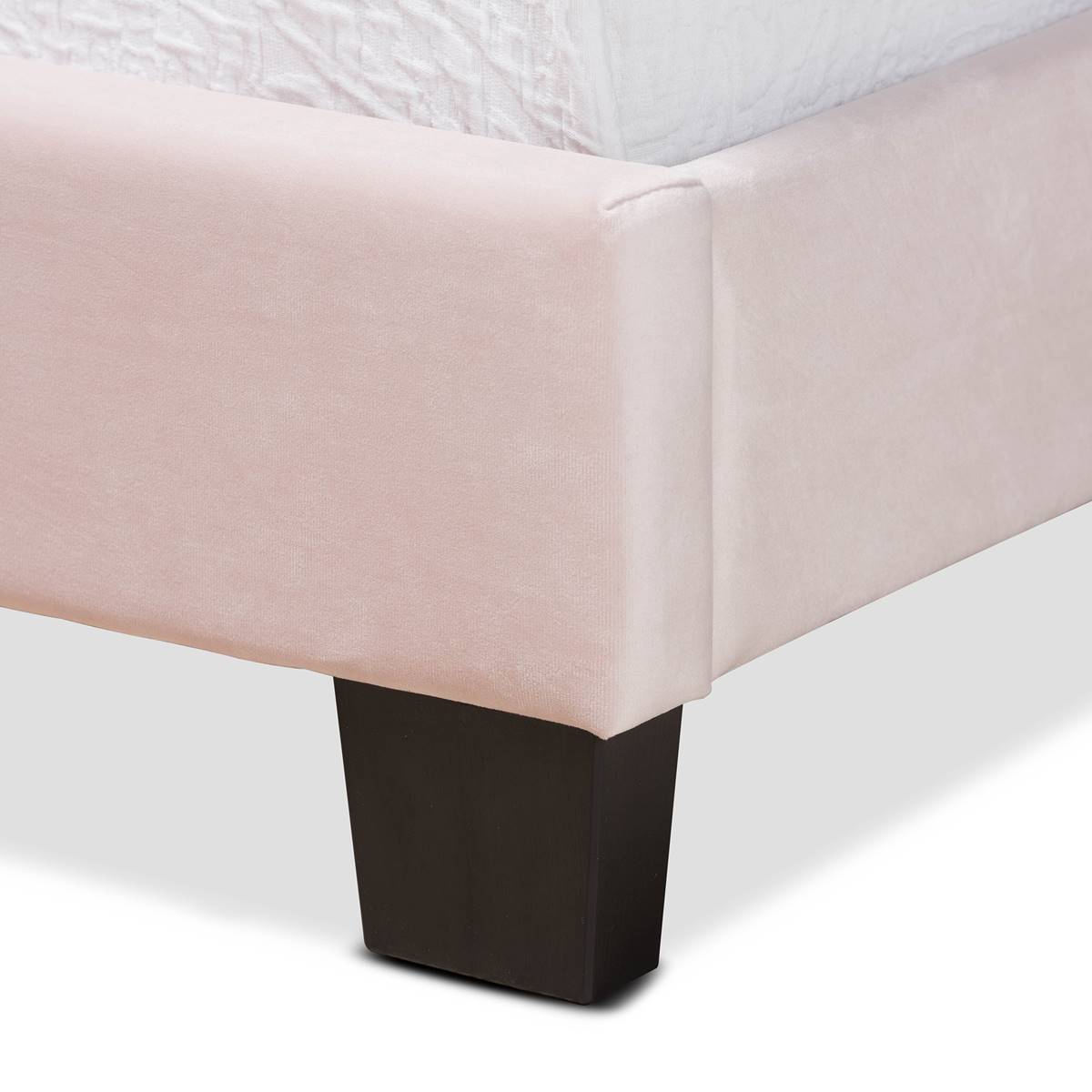 Baxton Studio Caprice Velvet Fabric Upholstered Twin Panel Bed
