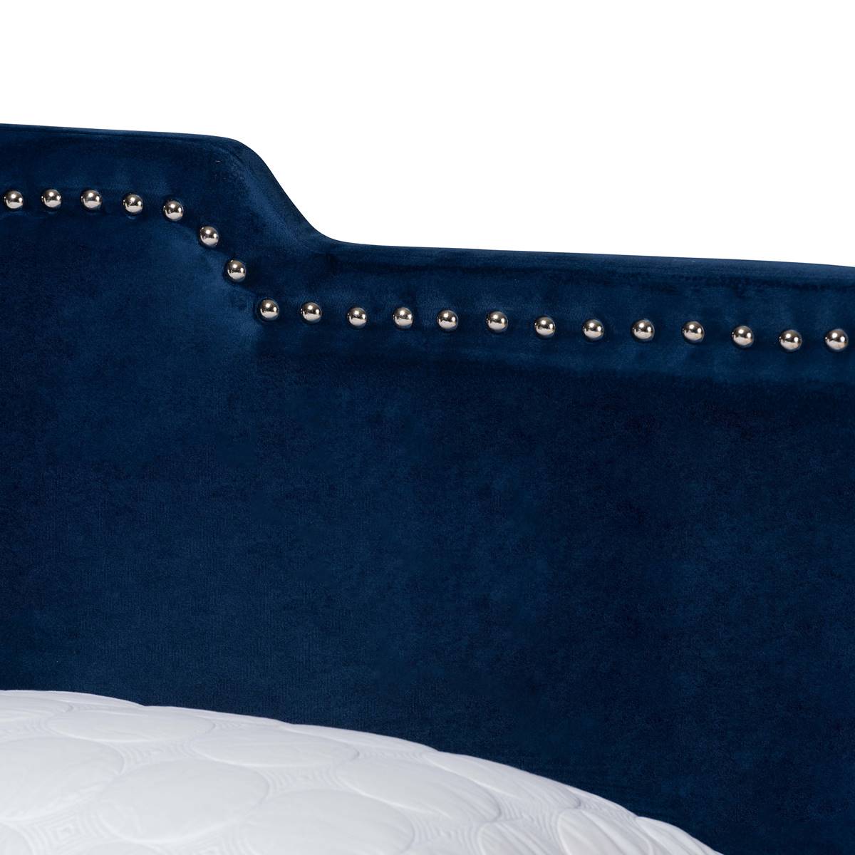 Baxton Studio Benjen Glam Velvet Fabric Upholstered Panel Bed