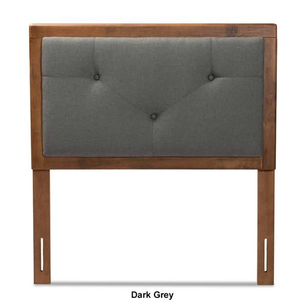 Baxton Studio Abner Modern Fabric & Wood Twin Size Headboard alternate view
