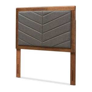 Baxton Studio Iden Moder Dark Grey Fabric Twin Size Headboard