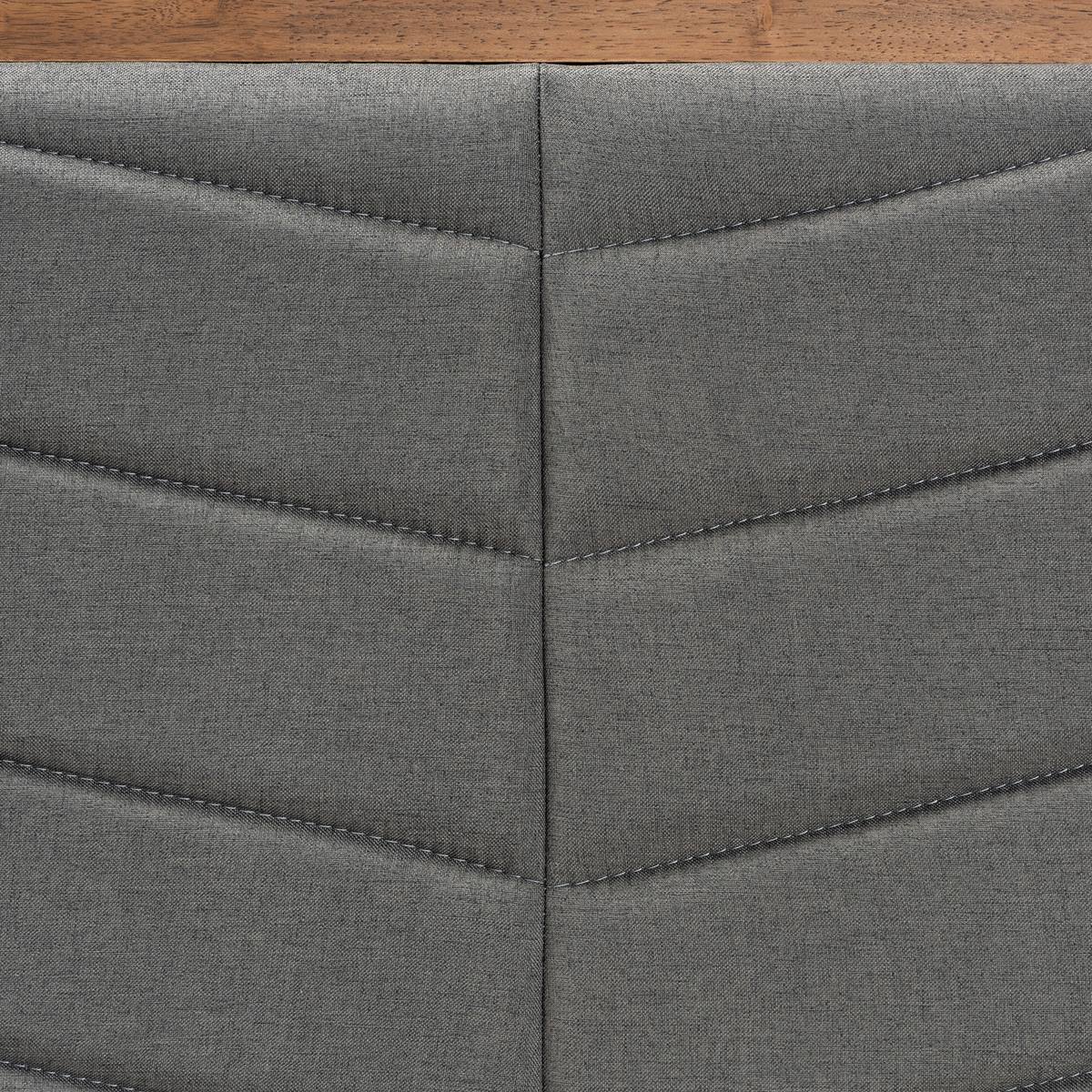 Baxton Studio Iden Moder Dark Grey Fabric Full Size Headboard