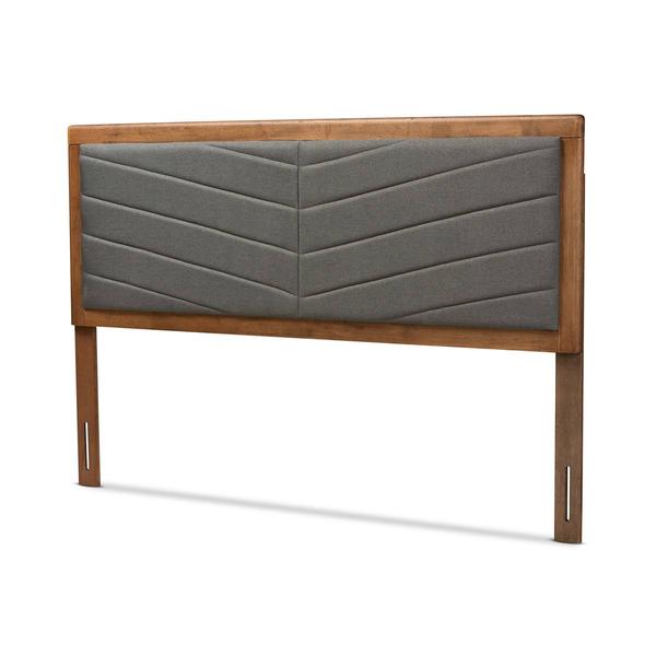 Baxton Studio Iden Moder Dark Grey Fabric Queen Size Headboard