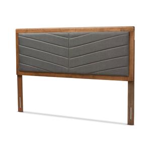Baxton Studio Iden Moder Dark Grey Fabric Queen Size Headboard