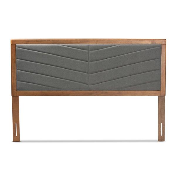 Baxton Studio Iden Moder Dark Grey Fabric Queen Size Headboard alternate view