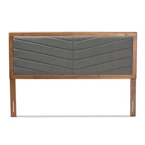 Baxton Studio Iden Moder Dark Grey Fabric Queen Size Headboard alternate view