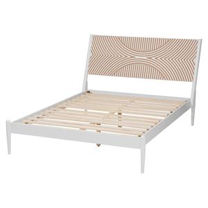 Baxton Studio Louetta Coastal White Queen Size Platform Bed alternate view