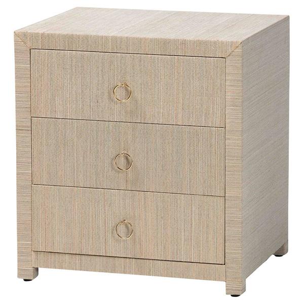 bali & pari Quinn Bohemian Woven Natural Grasscloth Nightstand