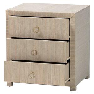 bali & pari Quinn Bohemian Woven Natural Grasscloth Nightstand alternate view