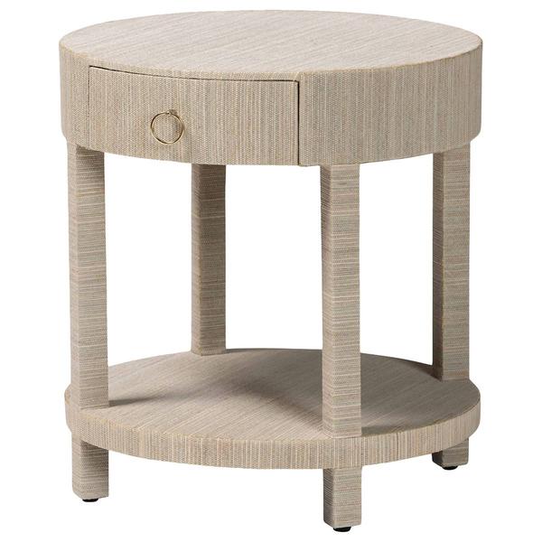 bali & pari Sadia Bohemian Woven Natural Grasscloth Nightstand