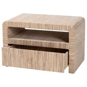 bali & pari Hannah Bohemian Woven Grasscloth Nightstand alternate view