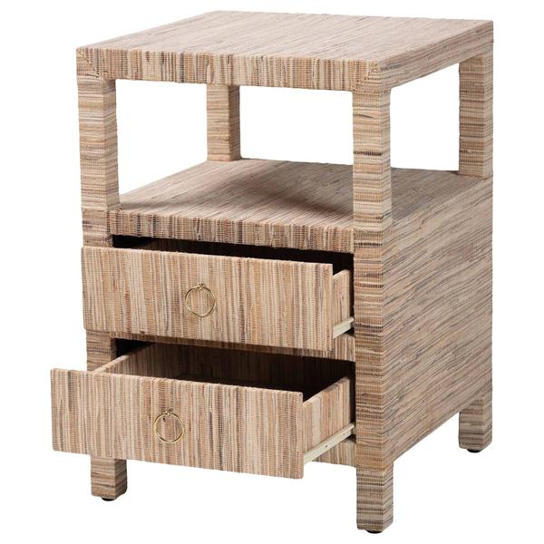 bali & pari Paine Bohemian Woven Grasscloth Nightstand alternate view
