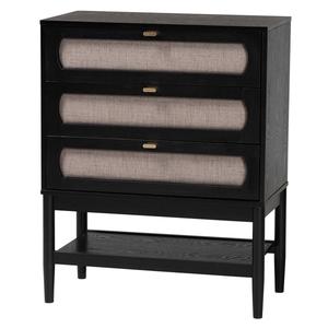Baxton Studio Shirin Mid-Century Wood 3-Drawer Chest