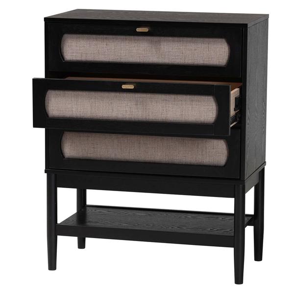 Baxton Studio Shirin Mid-Century Wood 3-Drawer Chest alternate view