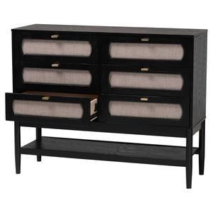 Baxton Studio Shirin Mid-Century Wood 6-Drawer Dresser alternate view