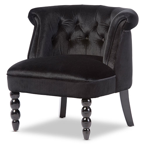 Baxton Studio Flax Victorian Style Vanity Accent Chair