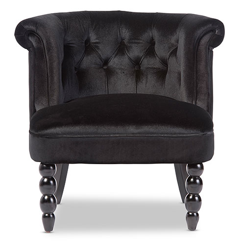 Baxton Studio Flax Victorian Style Vanity Accent Chair