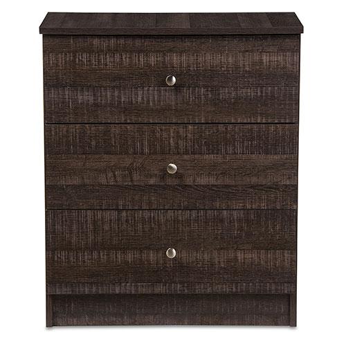Baxton Studio Decon 3 Drawer Storage Chest