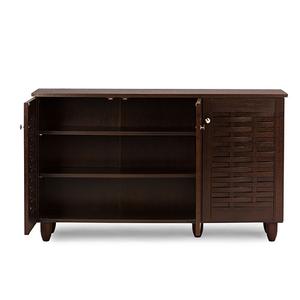 Baxton Studio Winda 3 Door Shoe Storage Cabinet alternate view
