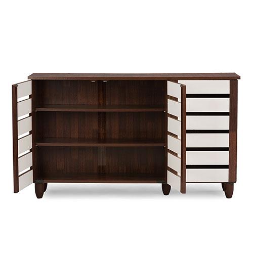 Baxton Studio Gisela Two-Tone Shoe Cabinet alternate view