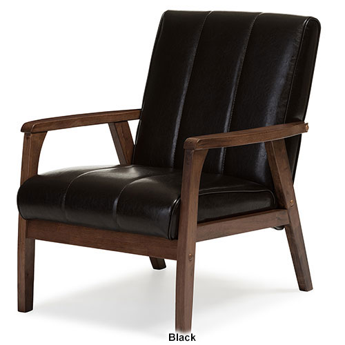 Baxton Studio Nikko Mid-Century Wooden Lounge Chair