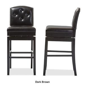 Baxton Studio Ginaro Swivel Bar Stools - Set of 2 alternate view