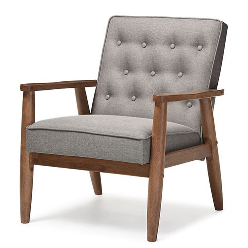 Baxton Studio Sorrento Mid-Century Retro Modern Lounge Chair