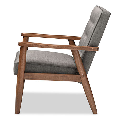 Baxton Studio Sorrento Mid-Century Retro Modern Lounge Chair