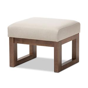 Baxton Studio Yashiya Upholstered Ottoman Stool